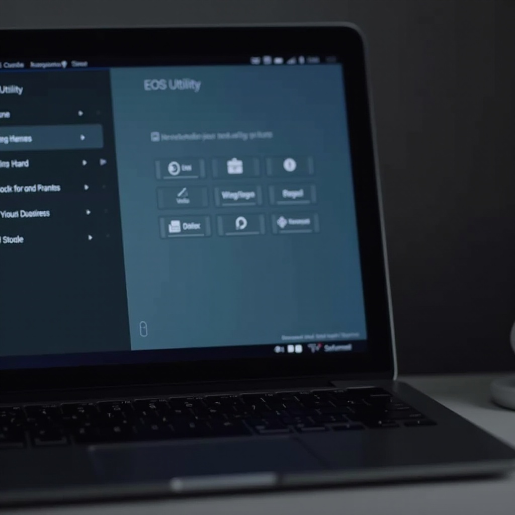 cara memulai eos utility di laptop