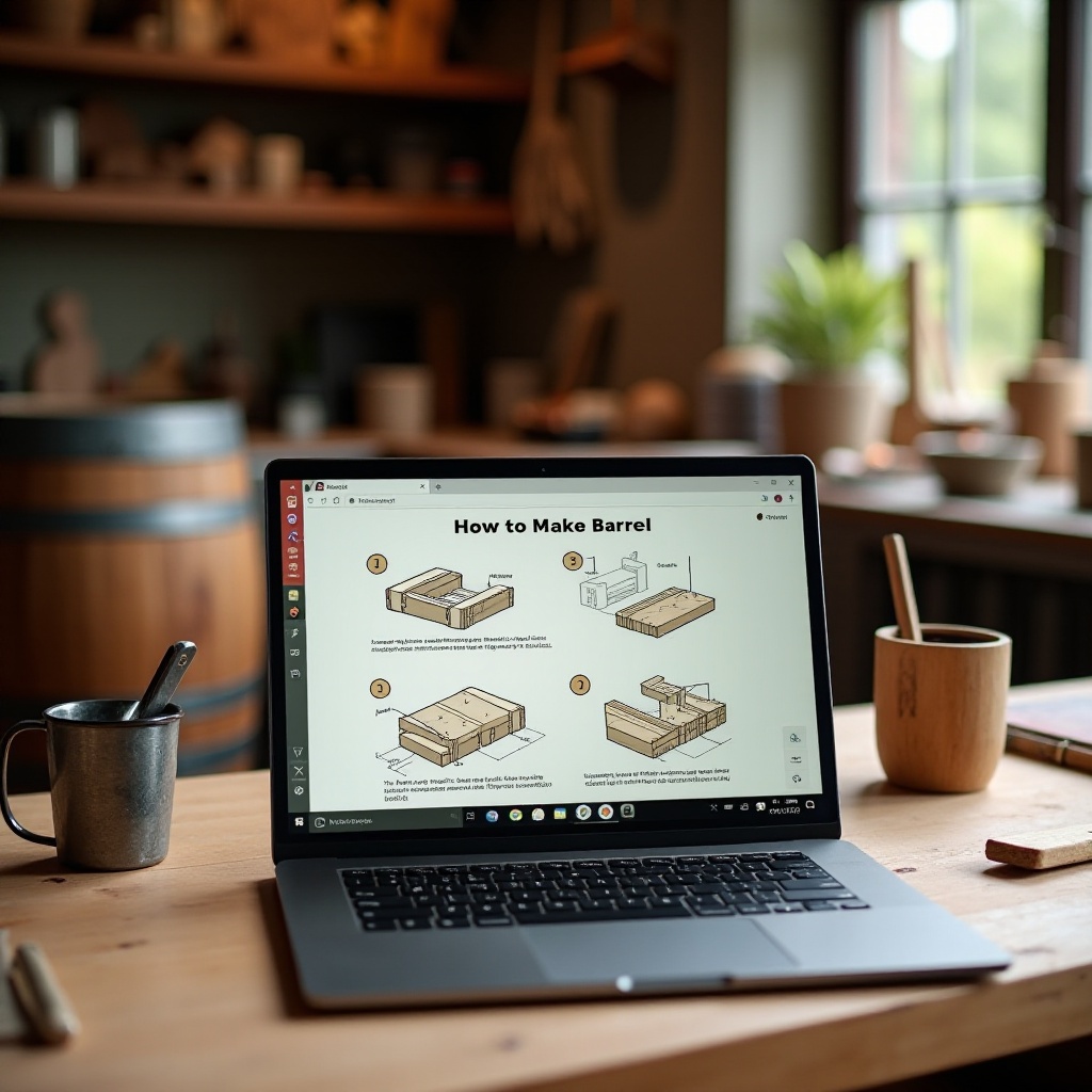 jak zrobić beczkę na Chromebook