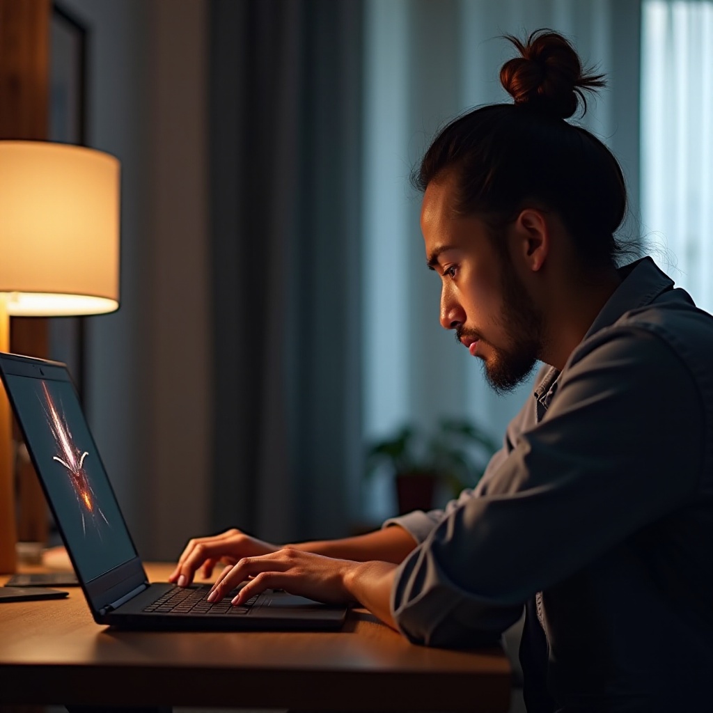 layar laptop lenovo berkedip